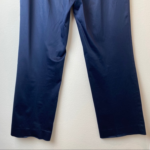 LAFAYETTE 148 Flat Front Trousers Navy - Picture 5 of 7